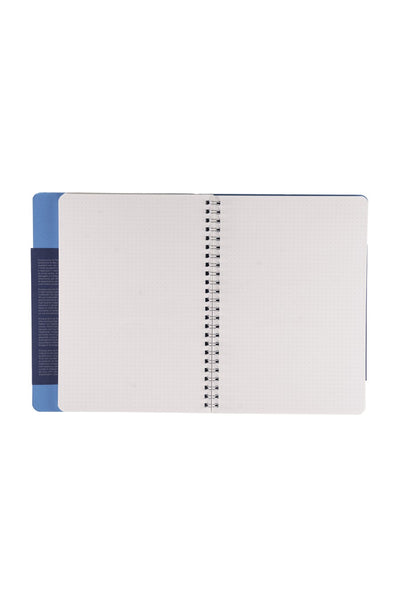 Fabriano Ecoqua Plus Hidden Spiral-Bound Notebook, 5.8" x 8.3", A5 Lined