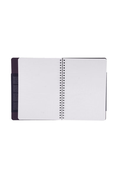 Fabriano Ecoqua Plus Hidden Spiral-Bound Notebook, 5.8" x 8.3", A5 Dotted