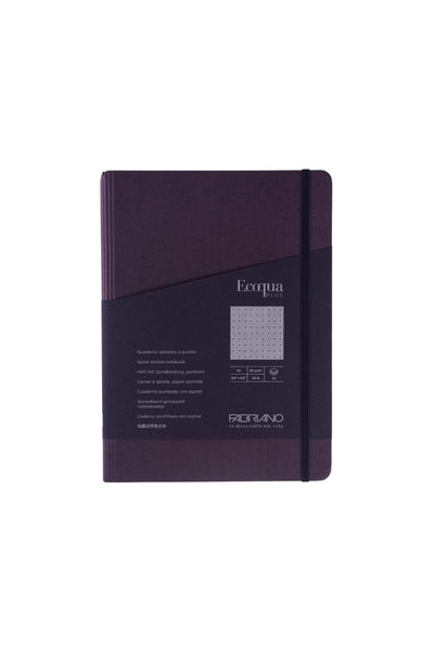 Fabriano Ecoqua Plus Hidden Spiral-Bound Notebook, 5.8" x 8.3", A5 Dotted