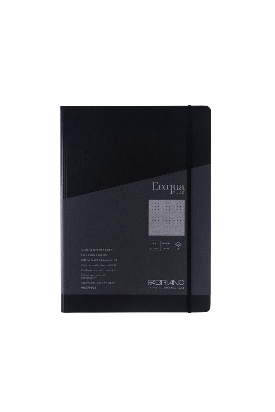 Fabriano Ecoqua Plus Hidden Spiral-Bound Notebook, 8.3" x 11.7", A4 