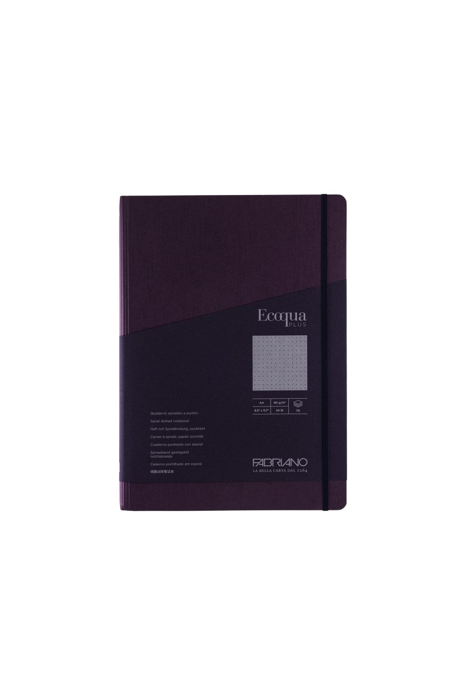 Fabriano Ecoqua Plus Hidden Spiral-Bound Notebook, 8.3" x 11.7", A4 