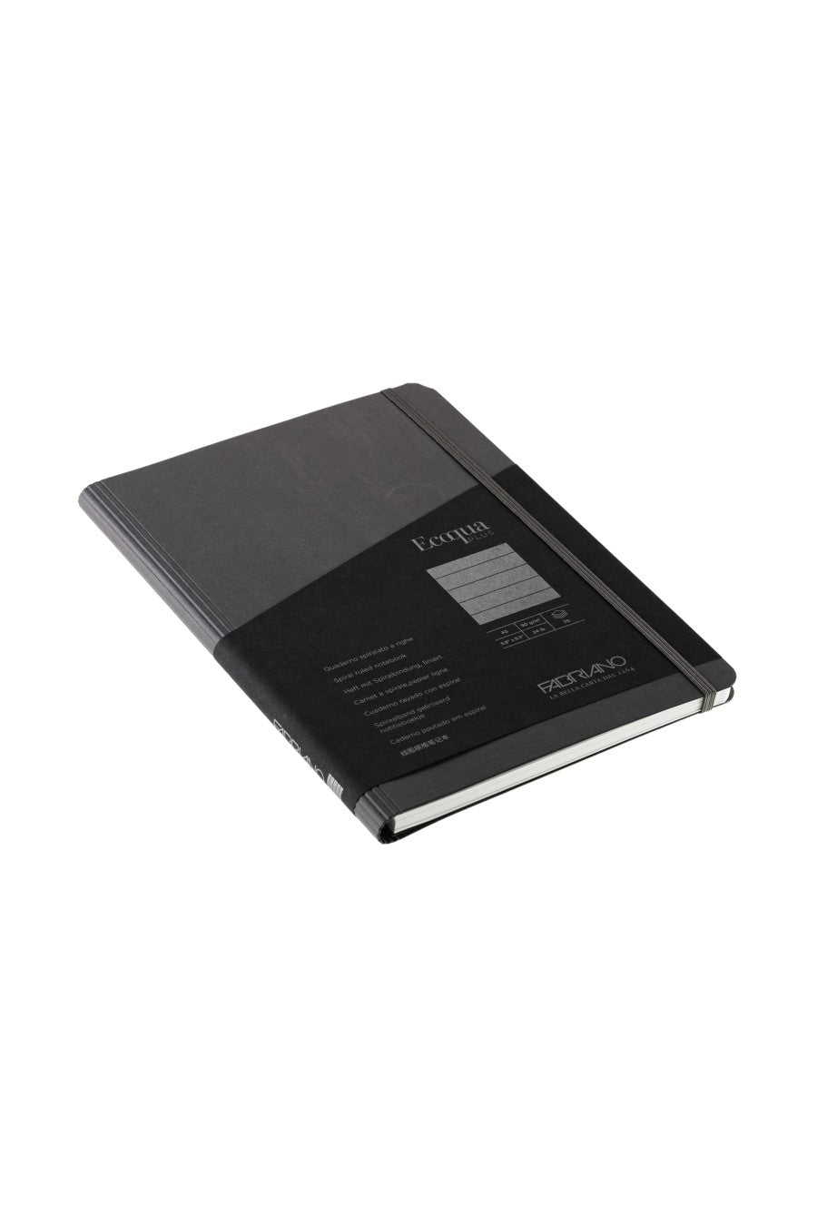 Fabriano Ecoqua Plus Hidden Spiral-Bound Notebook, 5.8" x 8.3", A5 