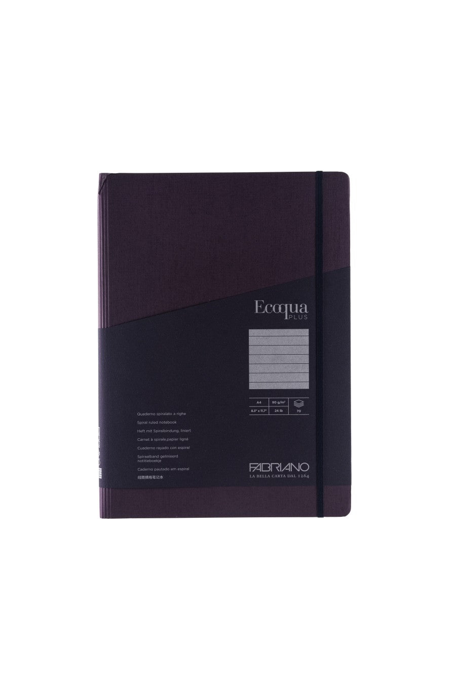 Fabriano Ecoqua Plus Hidden Spiral-Bound Notebook, 8.3" x 11.7", A4 