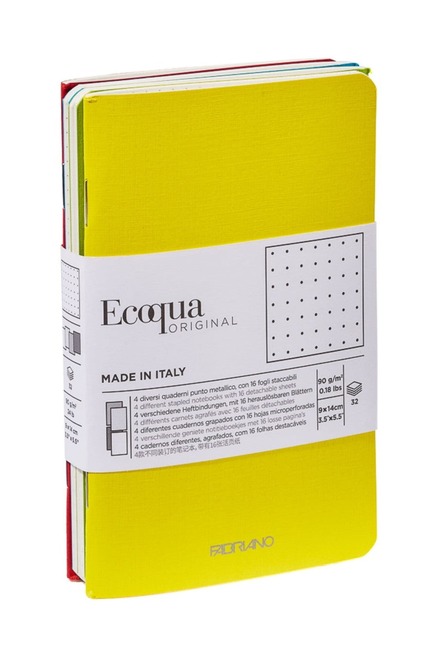 Fabriano Pocket-Sized Notebook, 4 Notebook Pack Original 