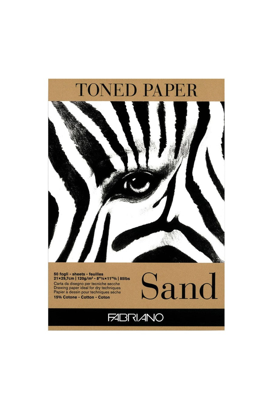 Fabriano Toned Paper Pad, 85 lb./120 gsm, 50 Sheets 