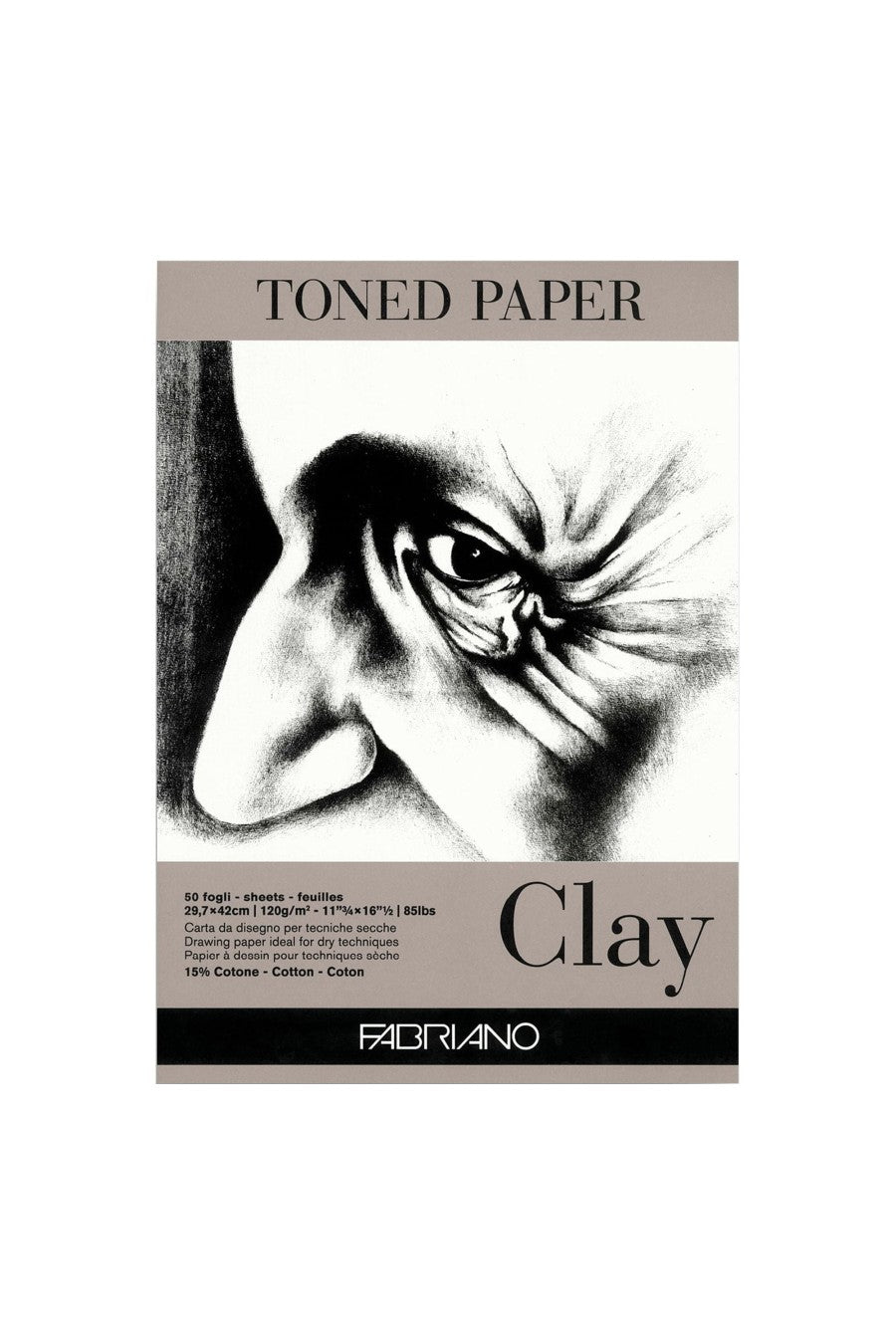 Fabriano Toned Paper Pad, 85 lb./120 gsm, 50 Sheets 11.75" x 16.5"