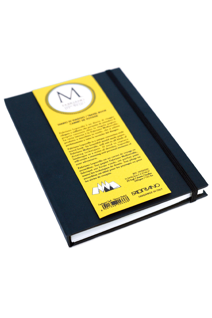 Fabriano Leporello Travel Book, Accordion-Bound, 260 gsm, 20 Sheets, 4.5 in x 6.5 in