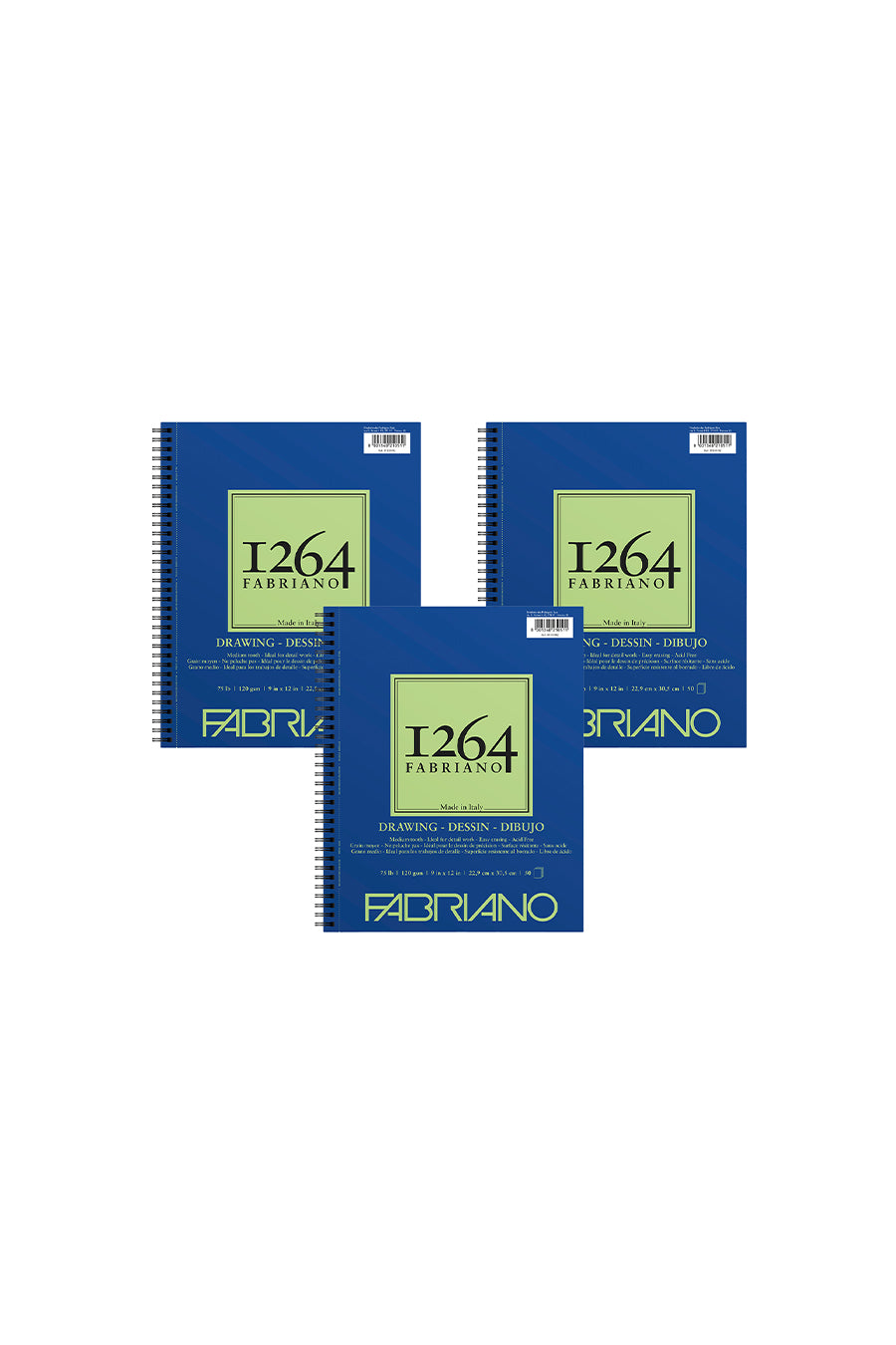 Fabriano 1264 Drawing Pads, Three Pack