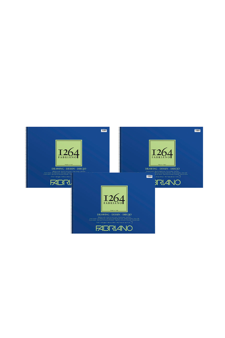 Fabriano 1264 Drawing Pads, Three Pack