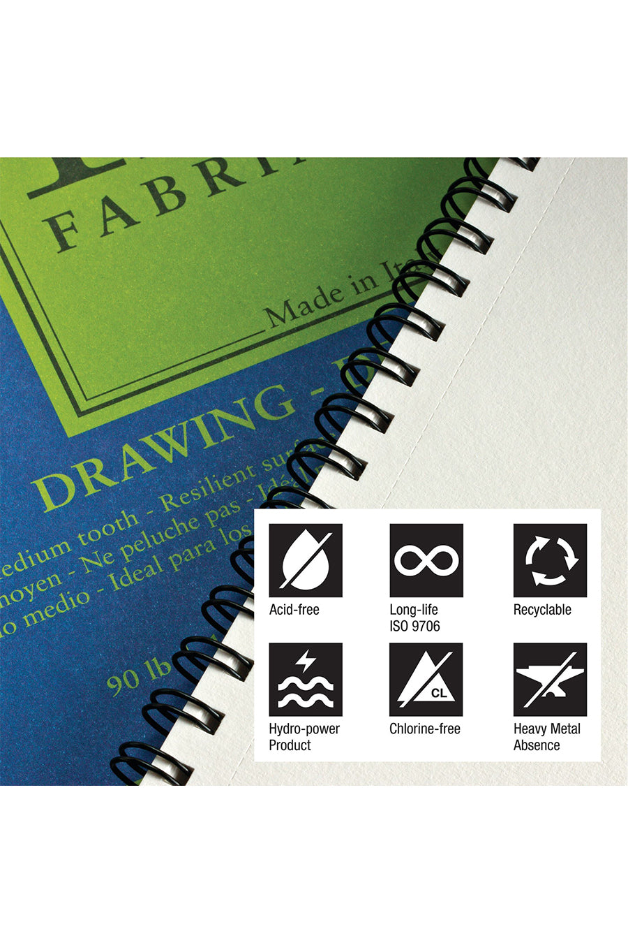 Fabriano 1264 Drawing Pads, Three Pack
