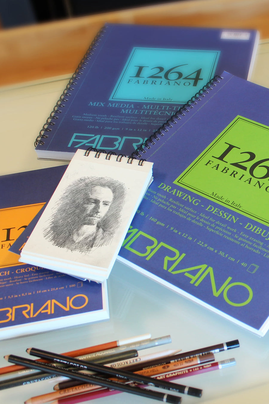 Fabriano 1264 Drawing Pads, Three Pack