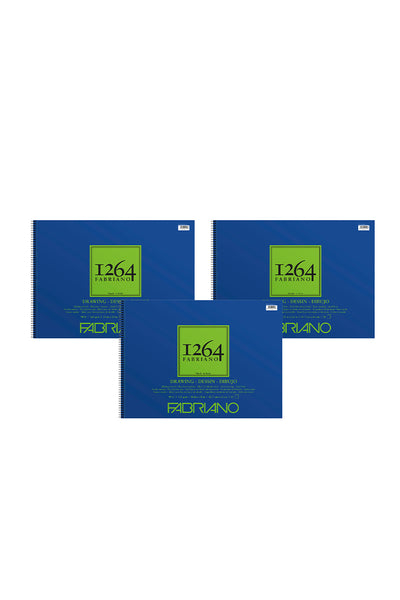 Fabriano 1264 Drawing Pads, Three Pack
