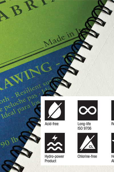 Fabriano 1264 Drawing Pads, Three Pack