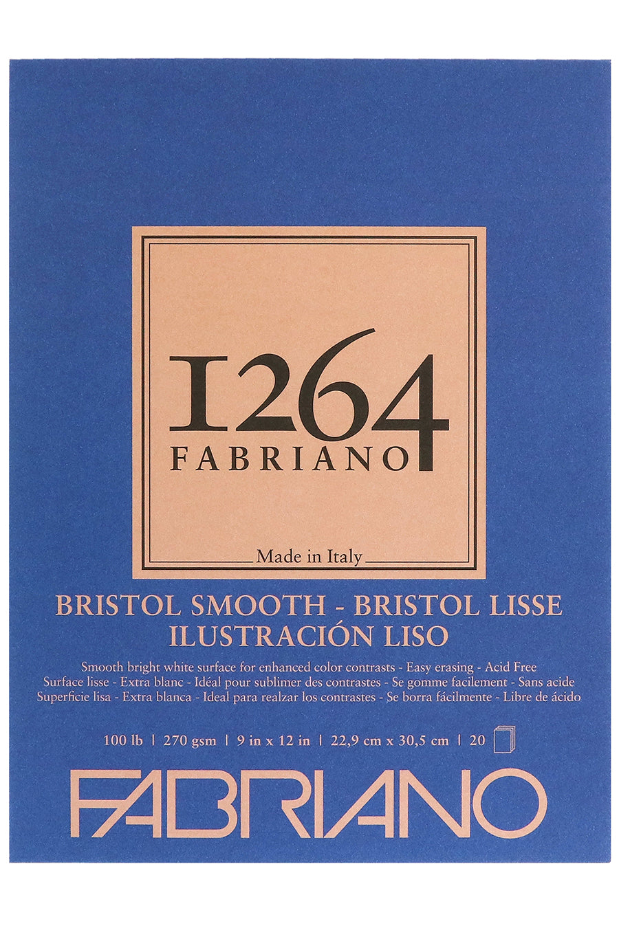 Fabriano 1264 Bristol Pad, 100 lb, 20 Sheets