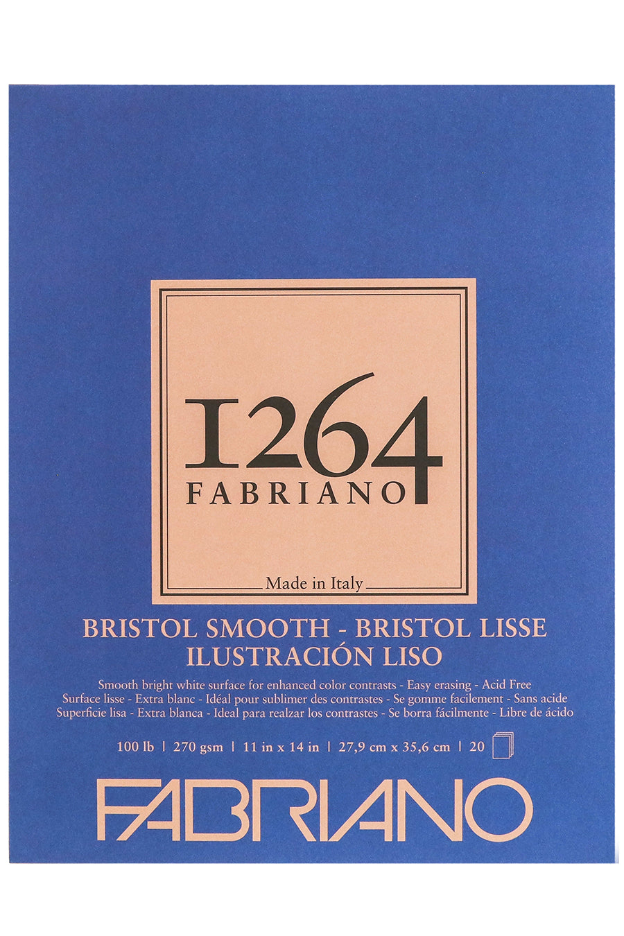 Fabriano 1264 Bristol Pad, 100 lb, 20 Sheets