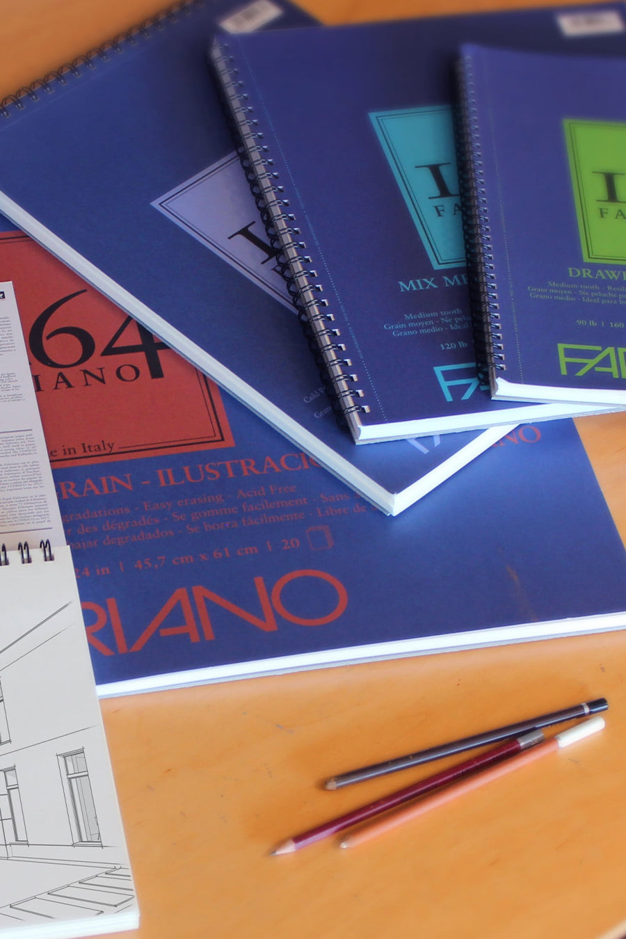 Fabriano 1264 Bristol Pad, 100 lb, 20 Sheets, Three Pack