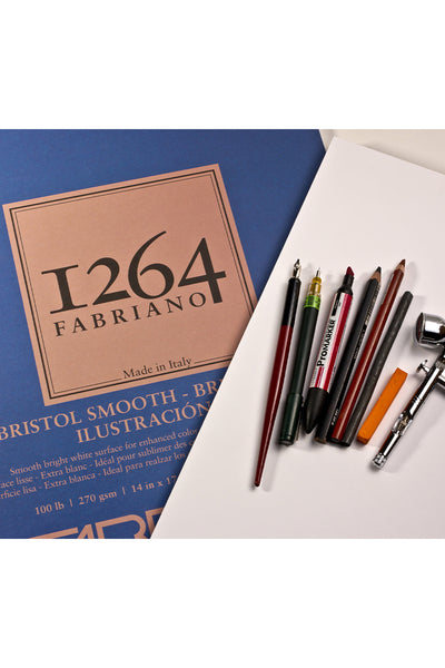 Fabriano 1264 Bristol Pad, 100 lb, 20 Sheets, Three Pack