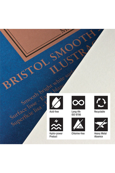 Fabriano 1264 Bristol Pad, 100 lb, 20 Sheets