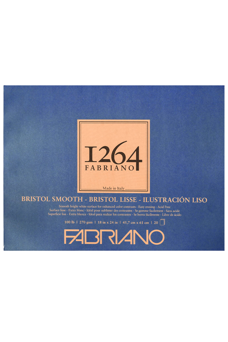 Fabriano 1264 Bristol Pad, 100 lb, 20 Sheets