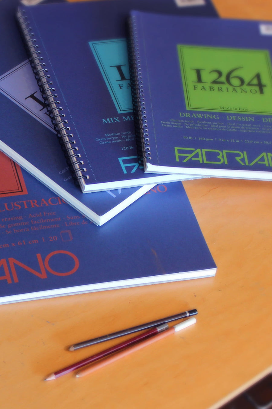 Fabriano 1264 Bristol Pad, 100 lb, 20 Sheets, Three Pack