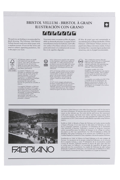 Fabriano 1264 Bristol Pad, 100 lb, 20 Sheets, Three Pack