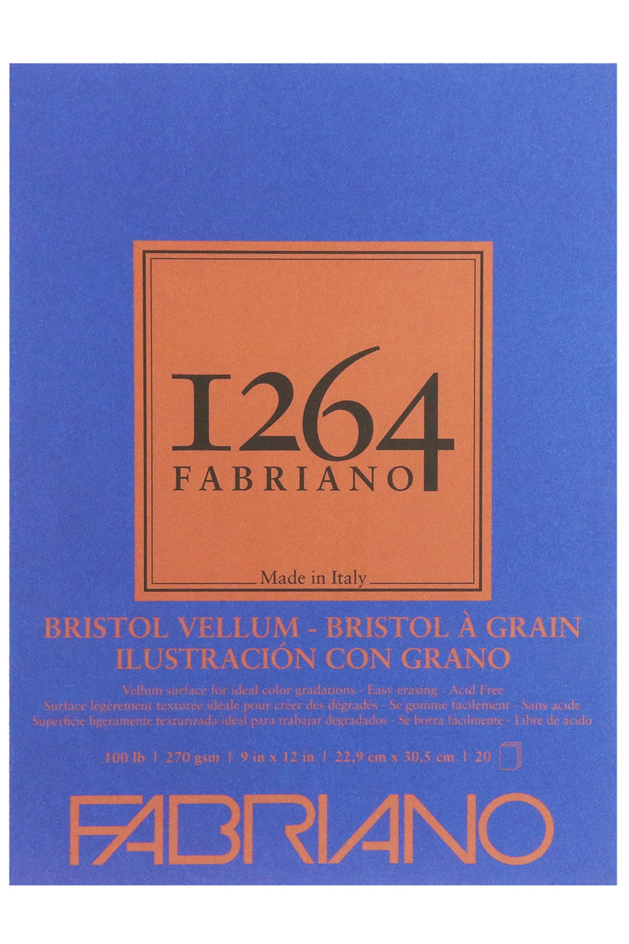 Fabriano 1264 Bristol Pad, 100 lb, 20 Sheets