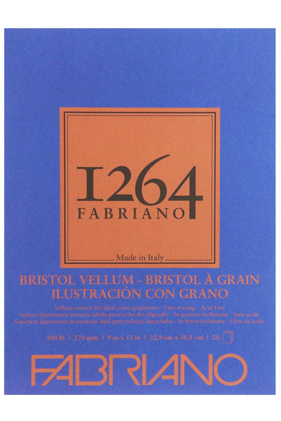 Fabriano 1264 Bristol Pad, 100 lb, 20 Sheets