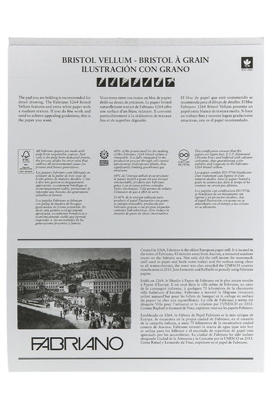 Fabriano 1264 Bristol Pad, 100 lb, 20 Sheets, Three Pack