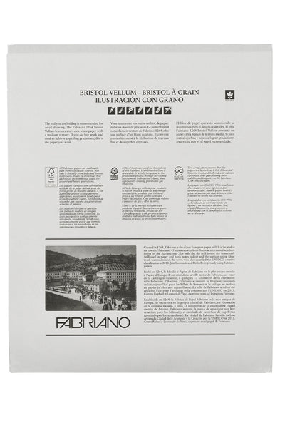 Fabriano 1264 Bristol Pad, 100 lb, 20 Sheets, Three Pack