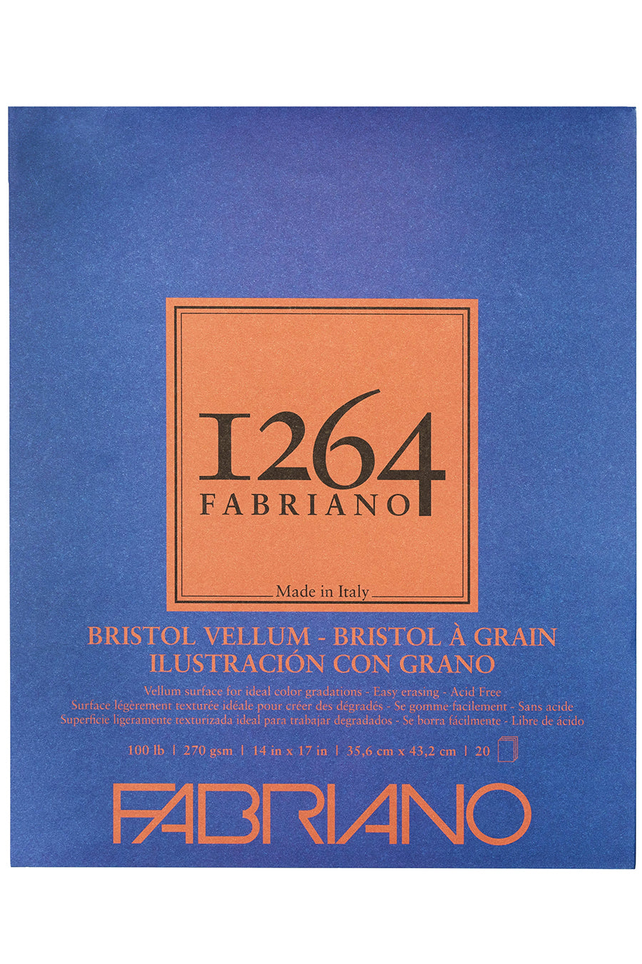 Fabriano 1264 Bristol Pad, 100 lb, 20 Sheets