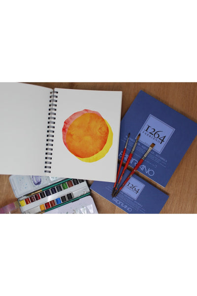 Fabriano 1264 Watercolor Pad, 140 140lb. (300gsm) Glue Bound, 9" x 12"
