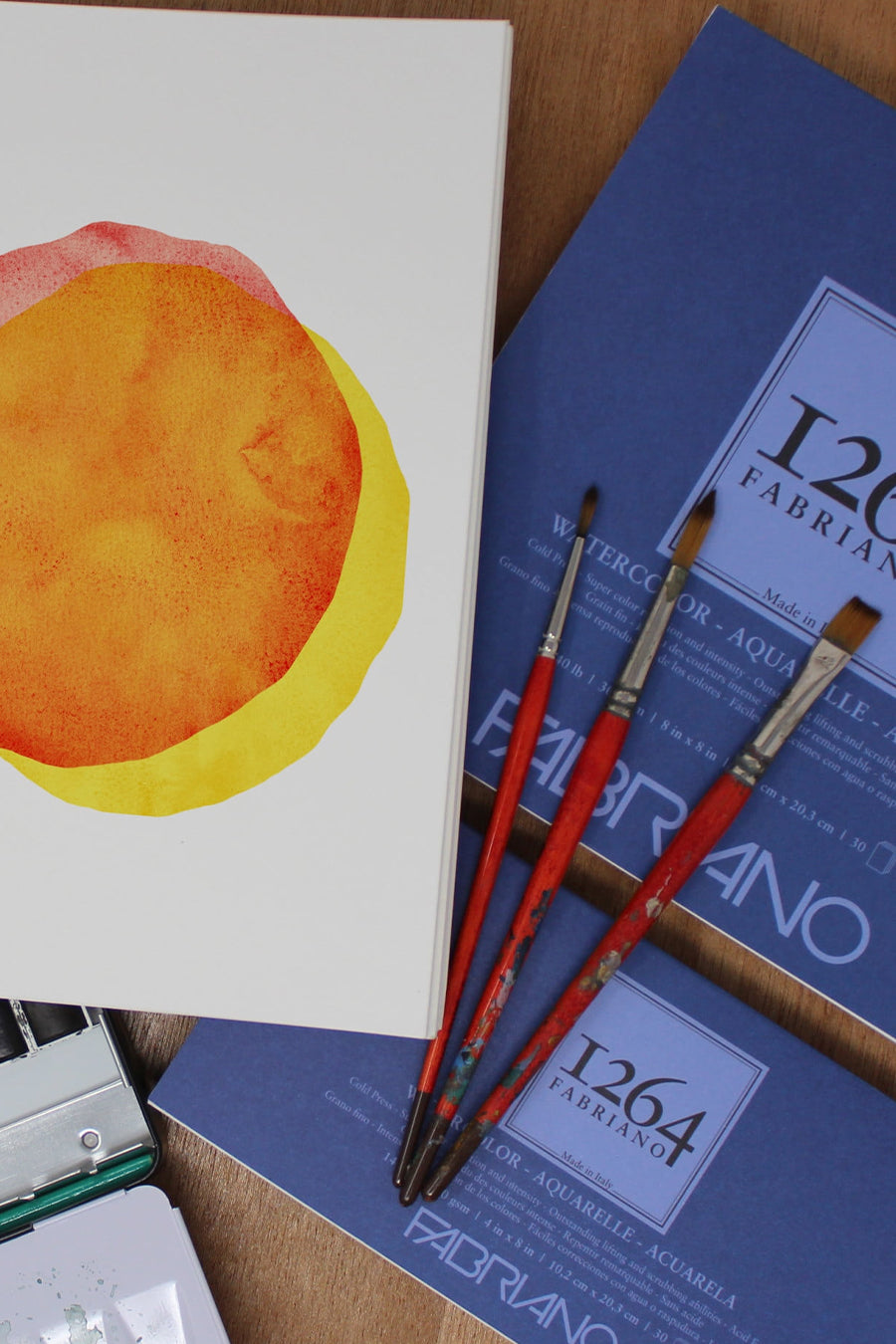 Fabriano 1264 Watercolor Pad, 140lb. (300gsm), Three Pack