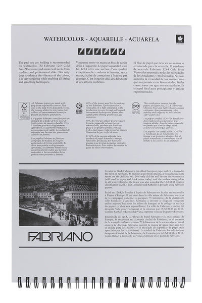 Fabriano 1264 Watercolor Pad, 140lb. (300gsm), Three Pack