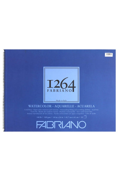 Fabriano 1264 Watercolor Pad, 140 140lb. (300gsm) Spiral Bound, 9" x 12"