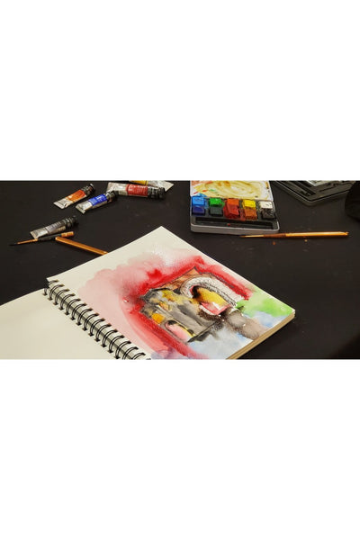 Fabriano 1264 Watercolor Pad, 140 140lb. (300gsm) Spiral Bound, 9" x 12"