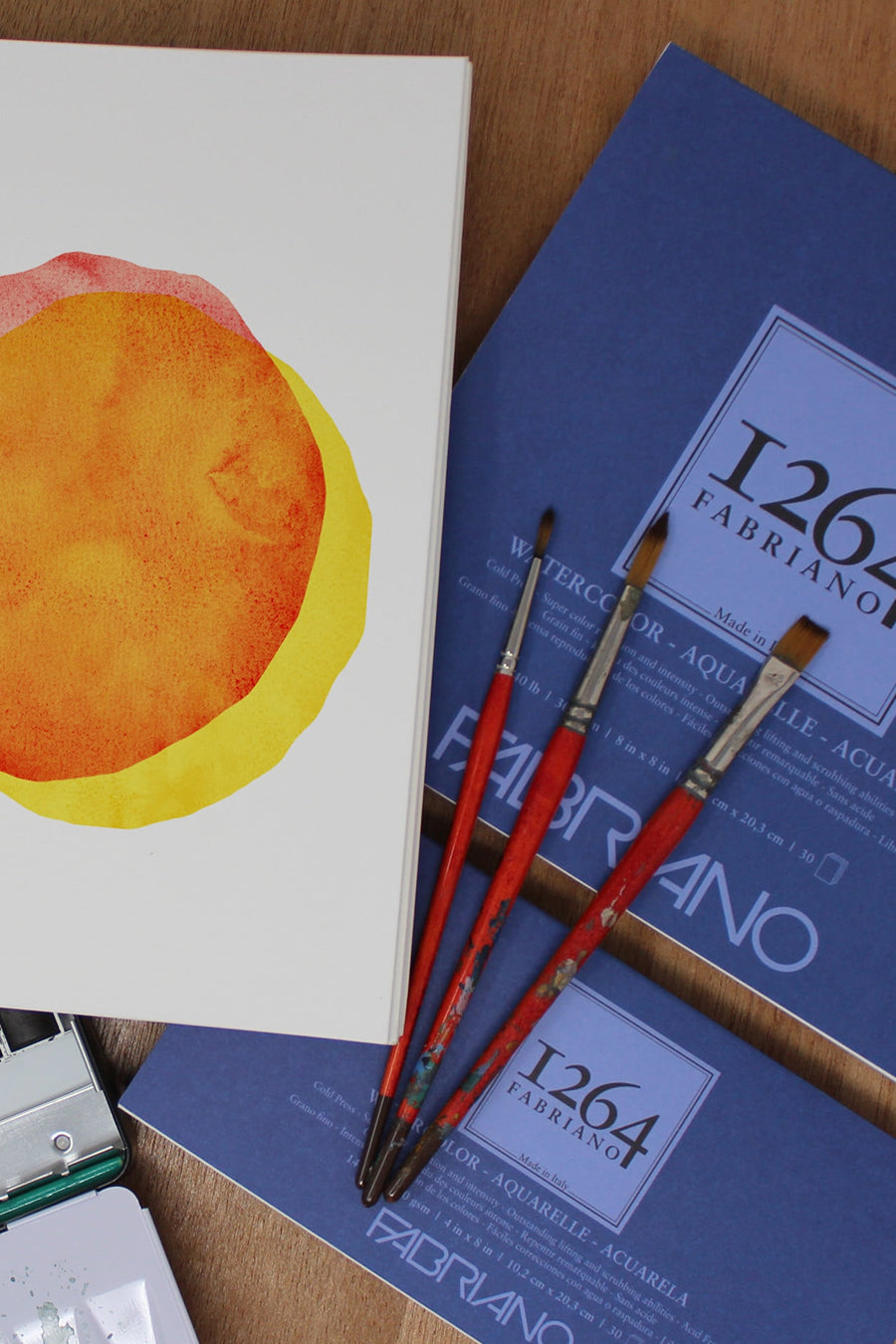 Fabriano 1264 Watercolor Pad, 140lb. (300gsm), Three Pack