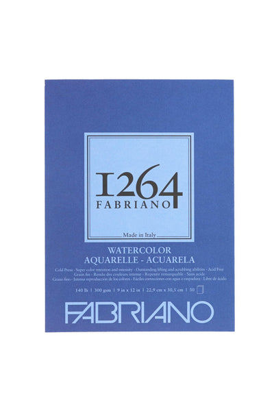 Fabriano 1264 Watercolor Pad, 140 140lb. (300gsm) Spiral Bound, 11" x 15"