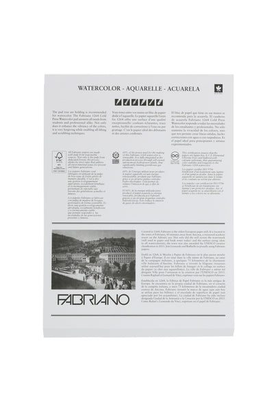 Fabriano 1264 Watercolor Pad, 140 140lb. (300gsm) Glue Bound, 18" x 24"