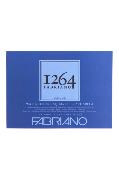 Fabriano 1264 Watercolor Pad, 140 140lb. (300gsm) Spiral Bound, 9" x 12"