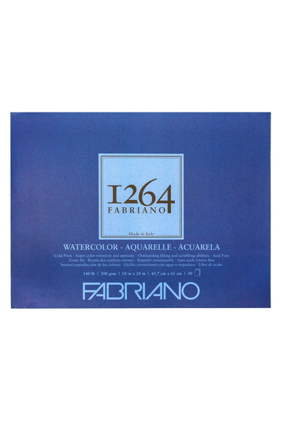 Fabriano 1264 Watercolor Pad, 140 140lb. (300gsm) Spiral Bound, 9" x 12"