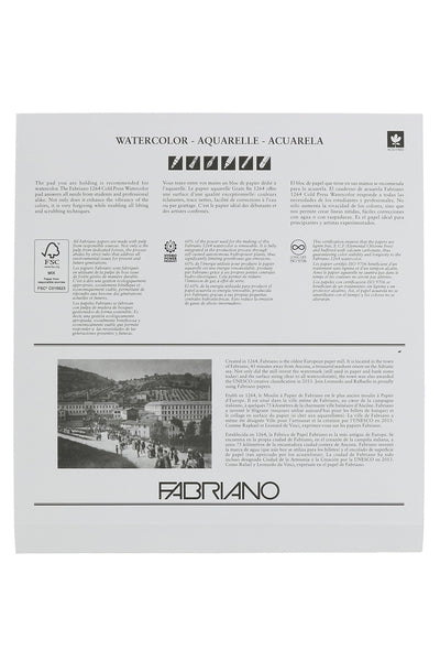 Fabriano 1264 Watercolor Pad, 140lb. (300gsm), Three Pack