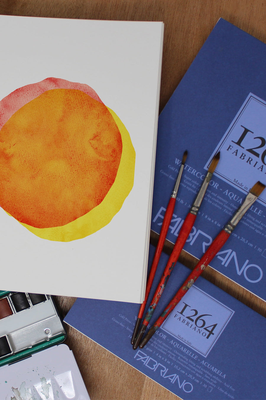 Fabriano 1264 Watercolor Pad, 140lb. (300gsm), Three Pack