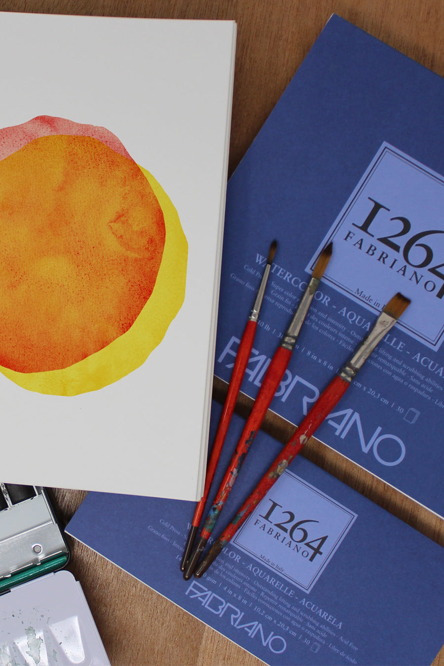 Fabriano 1264 Watercolor Pad, 140lb. (300gsm), Three Pack