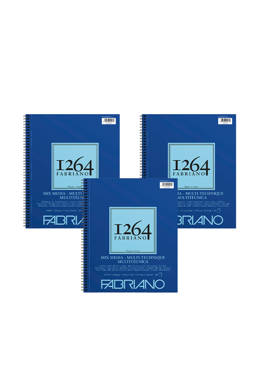 Fabriano 1264 Mixed Media Pad, Three Pack