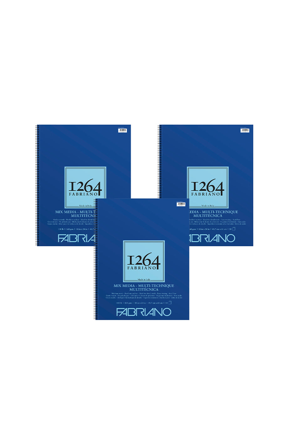 Fabriano 1264 Mixed Media Pad, Three Pack