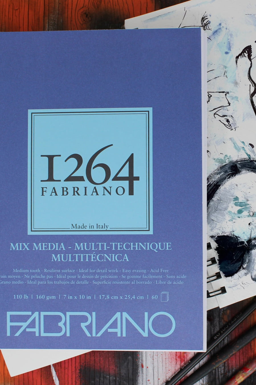 Fabriano 1264 Mixed Media Pad, Three Pack