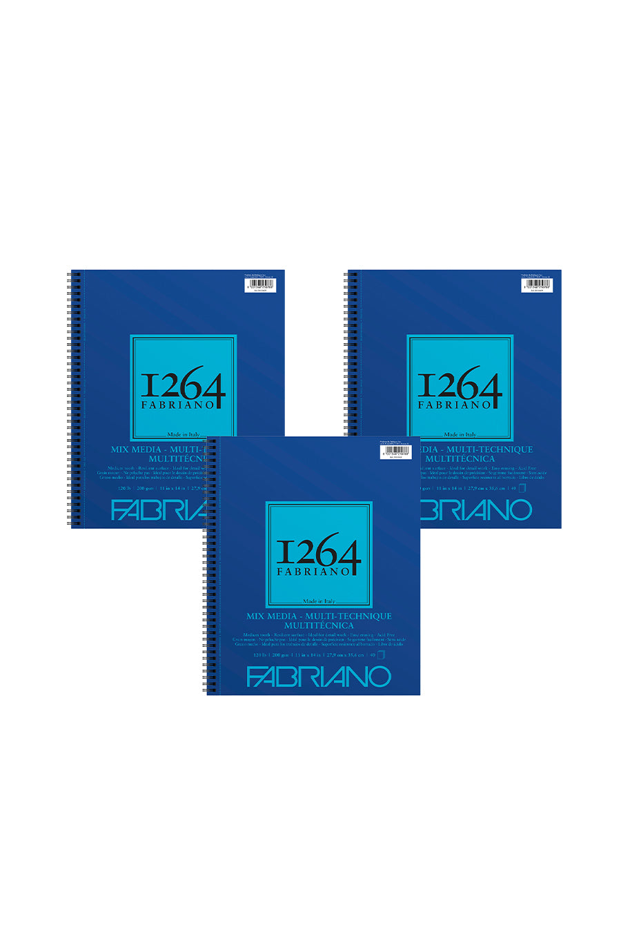 Fabriano 1264 Mixed Media Pad, Three Pack