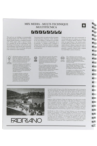 Fabriano 1264 Mixed Media Pad, Three Pack