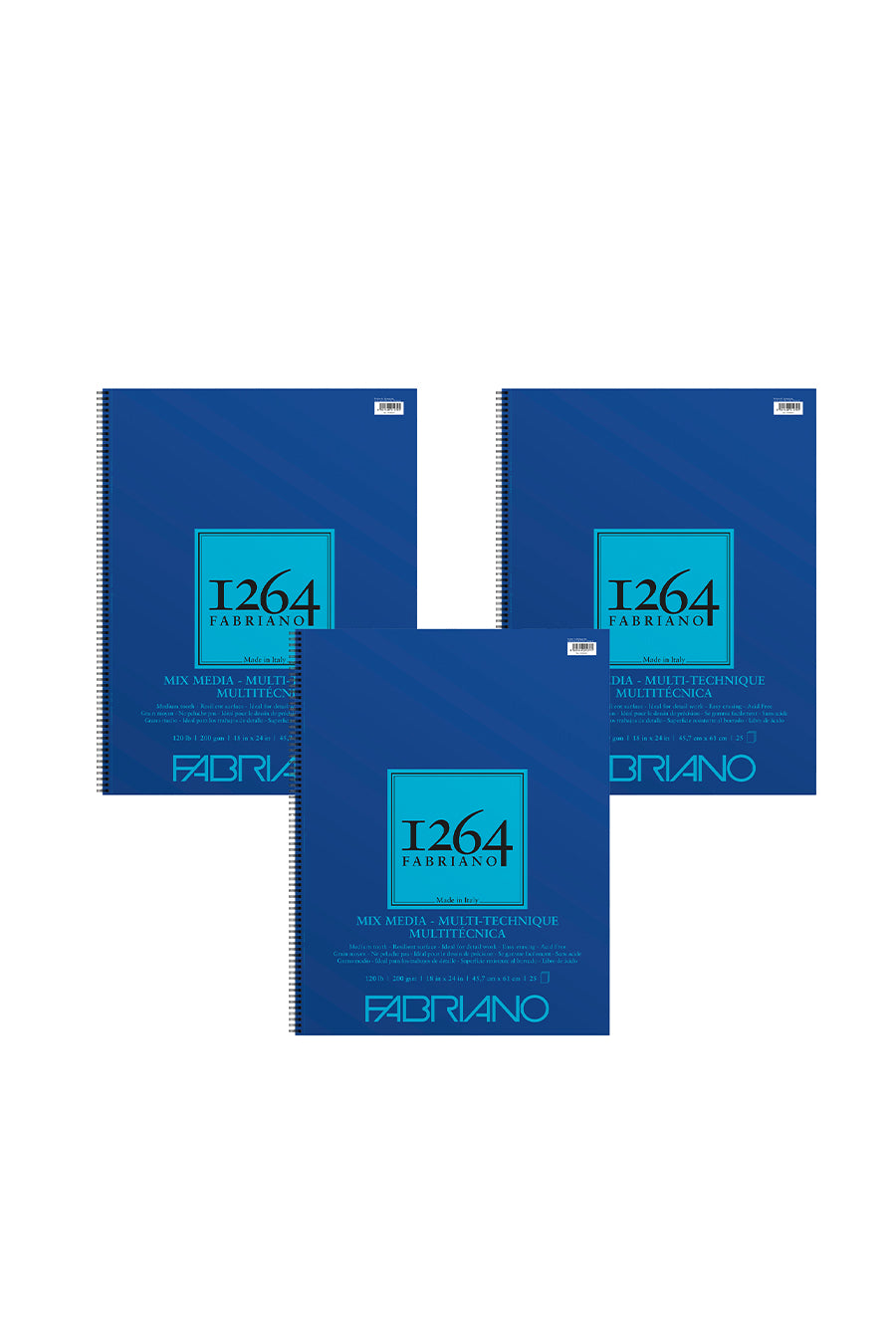 Fabriano 1264 Mixed Media Pad, Three Pack