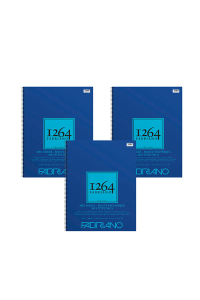 Fabriano 1264 Mixed Media Pad, Three Pack